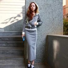 Autumn 2 Piece Set Women Skirt And Top Set  Two Piece Sets Lounge Wear Korean Fashion Clothing Hoodies Fall 2020 Long Sleeve