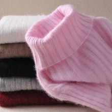 Женские джемперы, зима/осень,, мягкие Пуловеры, чистый норковый кашемир, вязаная одежда для девушек, Высокоэластичный женский свитер