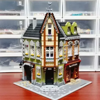 

QL0919 Schepper Moc Stad Stree View Serie Hoek Mall Bouwstenen 3473 Pcs Bakstenen Speelgoed Sets Compatibel Schepper