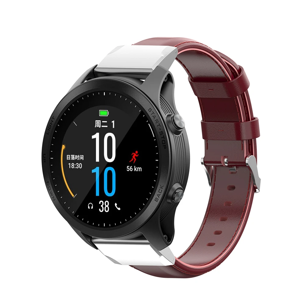 

2019 Newest Leather Watch Strap For Garmin forerunner 935 945 quatix 5 sapphire approachs 60Wristband fenix 5s plus 5 plus MARQ