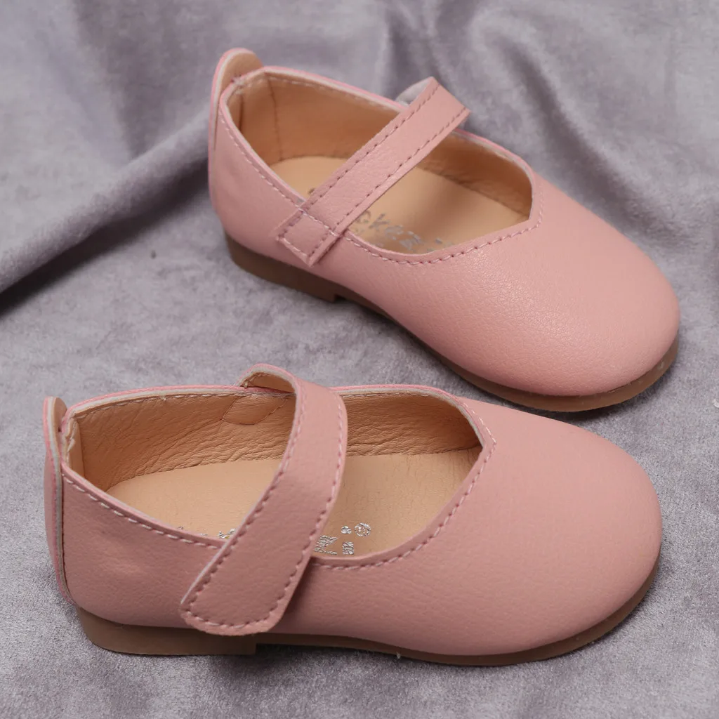 Детская обувь для девочек; детская обувь из искусственной кожи на плоской подошве; однотонная повседневная обувь принцессы с бантом для маленьких девочек;#3