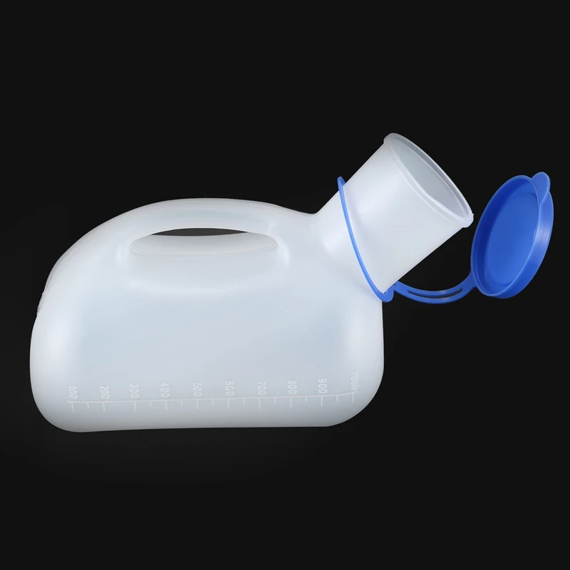Portable Urine Bottle Urine Bottle 1000ml for Men Women Travel and Camping White& Blue