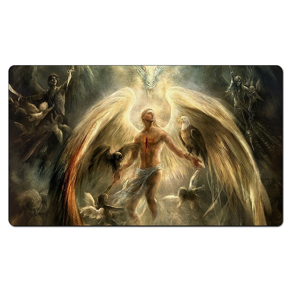 ANGEL CAIDO DEL Многие выбор старой школы Волшебные индивидуальные карточные игры игровой коврик MGT Ali из Каира playмат, настольные игры Ультра. Настольный коврик Pro с бесплатной сумкой - Цвет: ANGEL CAIDO DEL