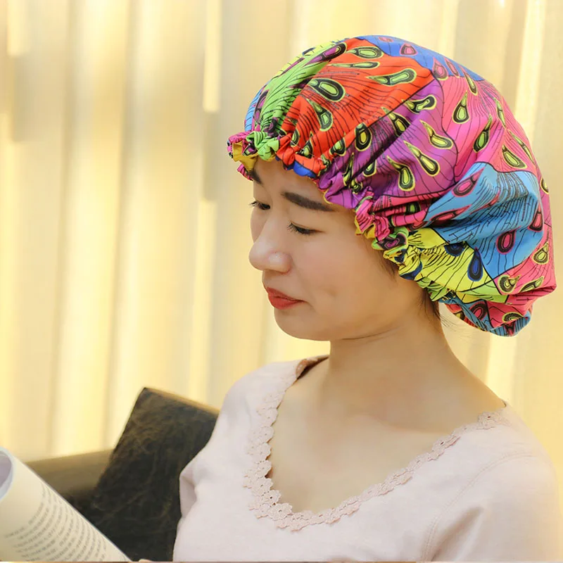New Extra Large Sleep Cap African Print fabric Ankara hair bonnet Satin Lined sleep cap Night Sleep Hat Ladies Turban