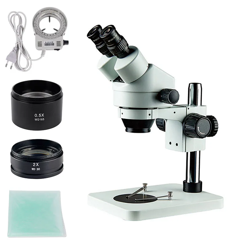 

Binocular Stereo Microscope 3.5X-90X LED Lights PCB Solder Tool Mobile Phone Repair Mineral Watching Microscopio