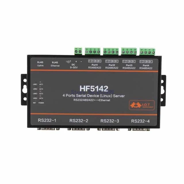 

A19-- Serial to RS232/485/422 four serial server static protection network transparent transmission equipment HF5142B
