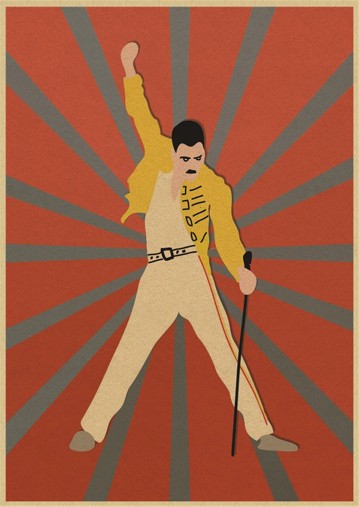 Винтажный постер Queen в богемном стиле с рисунком музыкального фильма Rhapsody ретро