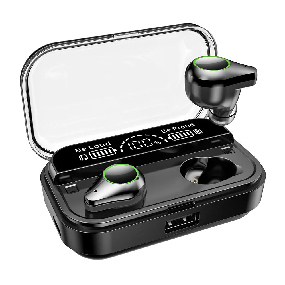 T10 TWS Bluetooth наушники беспроводные 3500 мАч 6D стерео спортивные наушники гарнитура шумоподавление с зарядным устройством
