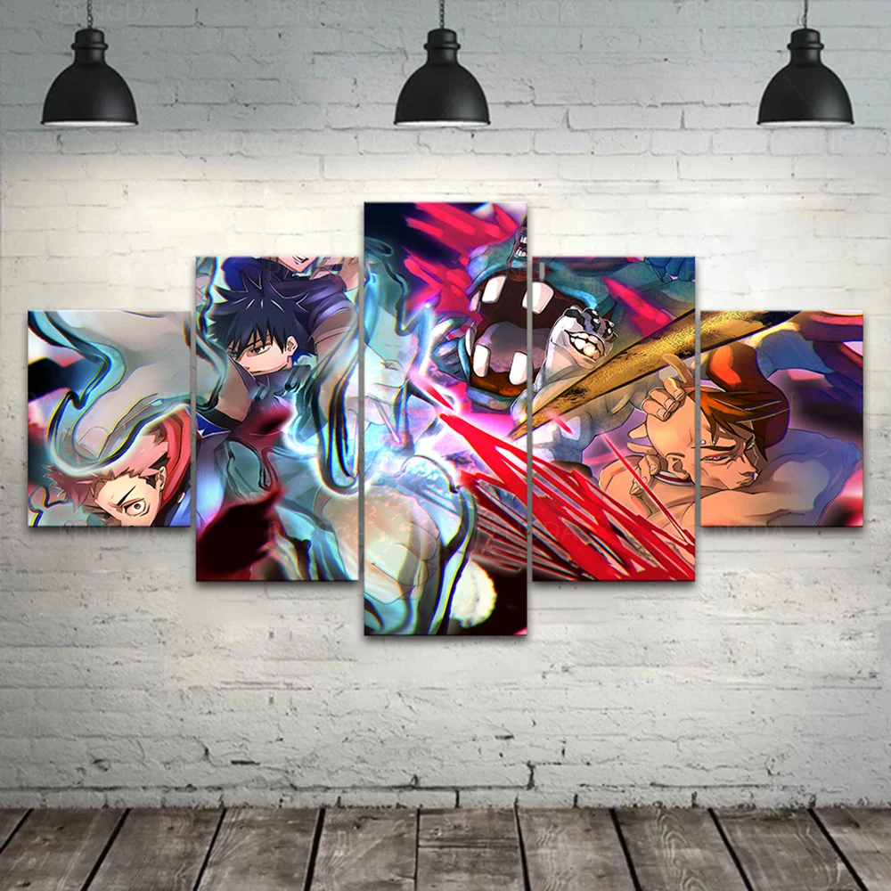 WallArtAnimeCharacters5PiecesPosterModularCanvasPaintings