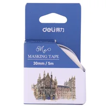 Deli HZ026 васи ленты различных регионов аттракционы милые diy pda печатная клейкая бумага 30 мм* 5 мм