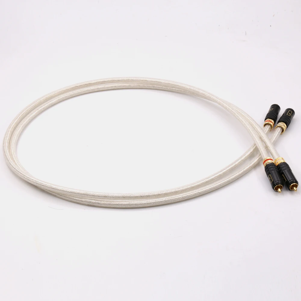 

New QED Signature 1M or 1.5M 1Pair OFC Silver-Plated Gold Plated RCA Audio Interconnect Cable