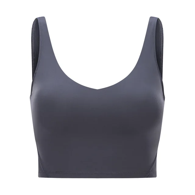 Lulu Fitness Tank Top Women Sports Support Sexy Tight Gym Yoga Vest Buttery Soft Weightless With Removable Chest Pad Custom Logo Shallow Lotus Ash