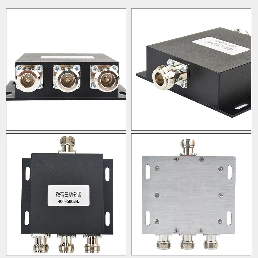 Coaxial 1 to 3 Way Power Splitter 400-500MHz N female Power Splitter N Type divider walkie talkie use