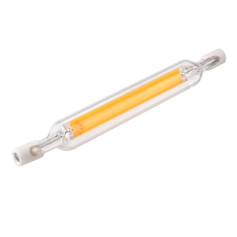 R7S COB L-ED Bulb Glass Tube White Warm White AC 110v 220V Replace Halogen Lamp Spotlight 118mm