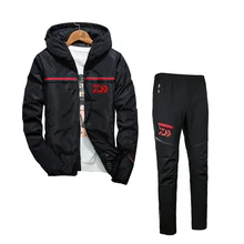 Новинка, Мужской Быстросохнущий дышащий костюм с капюшоном для рыбалки, водонепроницаемый, с длинным рукавом, для пеших прогулок, велоспорта, для улицы, спортивная одежда, Солнцезащитная одежда