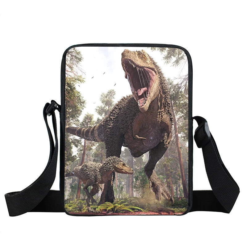 XKB-LONG52 ancient monster dinosaur print mini messenger bag teenager boys girls crossbody bag women handbag men totes small shoulder bags - Цвет: XKB-LONG52