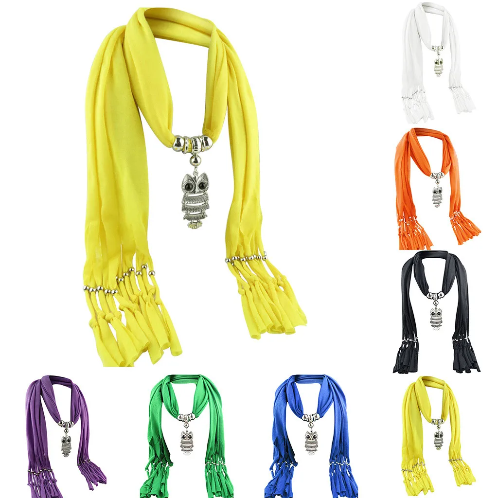 Шелковый атласный шарф шарфы Ретро головной убор вязаный длинный красивый женский шарф с подвеской с кисточкой стразы ювелирные изделия шарфы#109