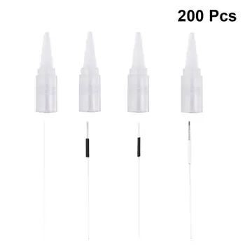 

200 Sets Tattoo Needles Utility Solid Stainless Steel Eyebrow Needles for Tattoo Makeup