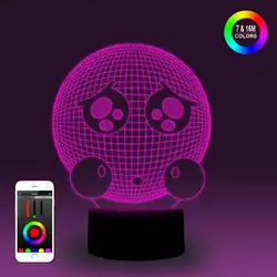 NiteApps 3D плач лицо ночник стол иллюзия Лампа подарок на день рождения приложение/сенсорный контроль