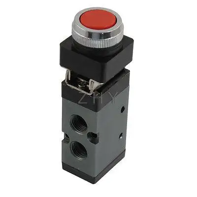 

MSV-86522PPL 1/4" PT 2/5 Way Momentary Red Flat Button Air Mechanical Valve