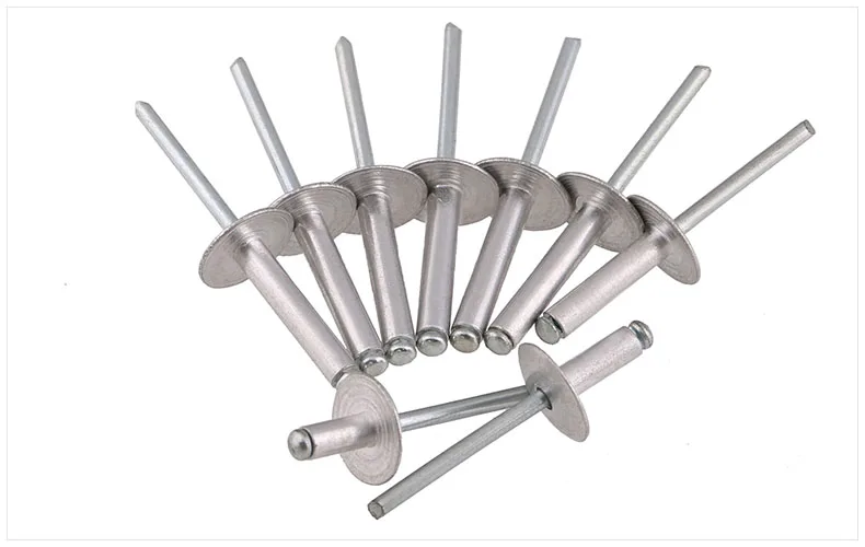 Large Cap Open End Aluminum Blind Rivets blind Rivet pull Cap  Rivets Blind Rivet with Flat Round Head  split Brivets GB