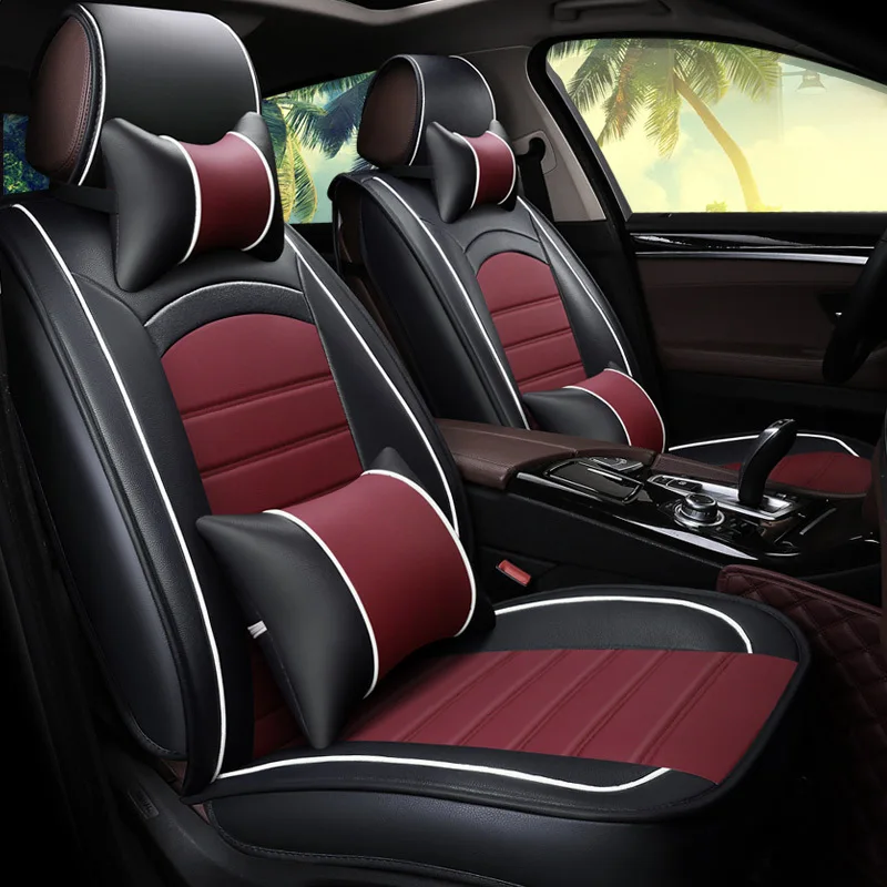 

New Style Pure Leather Automobile Seat Cushion Export with Installation Instruction Book Car Five Pu Seat Cover Manufacturers Di