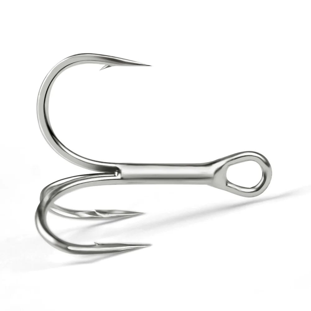 AMHDV 100pcs Treble Hooks – Barbed Sharp Fishing Hooks For Freshwater & Saltwater (Size 10#, Gold)