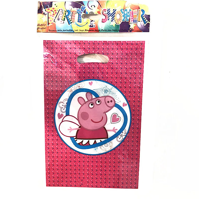 10pcs Свинка Пеппа, Свинка Джордж, семейный набор, Папа, мама, фигурка,, Pelucia, аниме, Свинка Пеппа, вечерние игрушки для украшения - Цвет: 10pcs