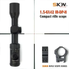 SKWoptics 1,5-6x42 тактический охотничий тактический военный прицел 223 308 30-06 ar15 AK 30 мм прицел кольца