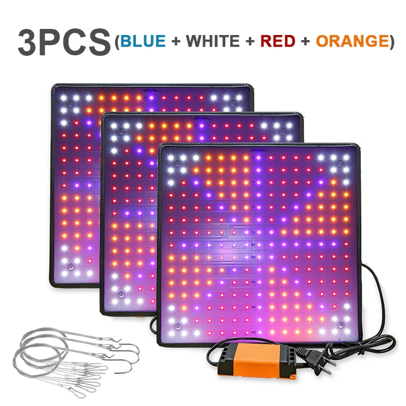 3pcs grow light Полный спектр светодиодный светильник для выращивания, 1000 Вт, для помещений, фито-лампа для растений, светодиодный светильник для выращивания растений, светильник для выращивания цветов - Испускаемый цвет: 3pcs grow light