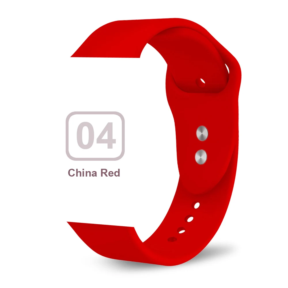 China Red Мягкий силиконовый сменный спортивный ремешок для 38 мм Apple Watch Series1 2 3 4 5 42 мм наручный браслет ремешок для iWatch Sports Edition - Цвет ремешка: China Red
