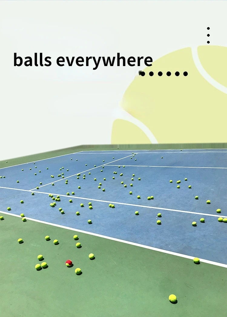 Description Picture 3 of itemAdjustable Length Tennis Balls Collector Picker Portable Roller Pick-up Basket Easy Picking