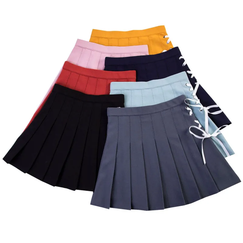 

Plaid Pleated Skirt Summer High Waist Pleated Mini Women Skirts Fashion Slim Waist Casual Female Skirts Sweet Strap A-line Skirt