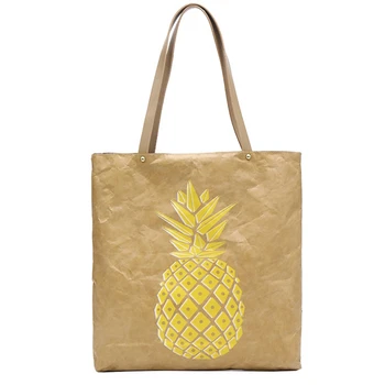 

Women Retro Kraft Paper Casual Tote Female Wrinkled Shoulder Bag Simple Solid Shopping Bag Handbag