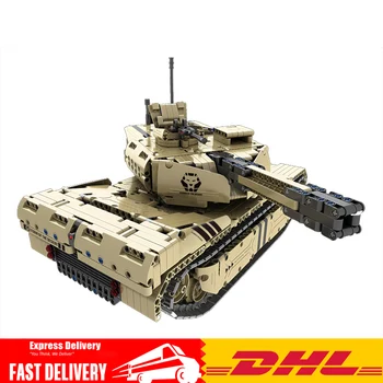 

9801 1276PCS WW2 Military Remote Control M1a2 Main Battle Tank 50m Distance Can Rotate Launch Building Blocks Toy Gift for Kids