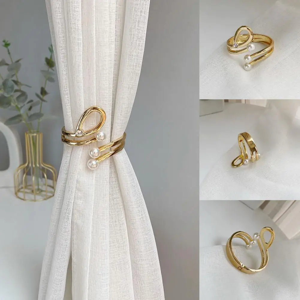 

1PC Curtain Clip Lustrous Removable Colorfast Stylish Elegant Curtain Drapery Holdback Window Accessories