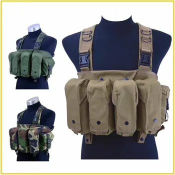 

High Quality Outdoor Tactical Chest Rig Airsoft Hunting Vest Molle Pouch Simple Military ACU Tactical Vest with Magazine Pouch