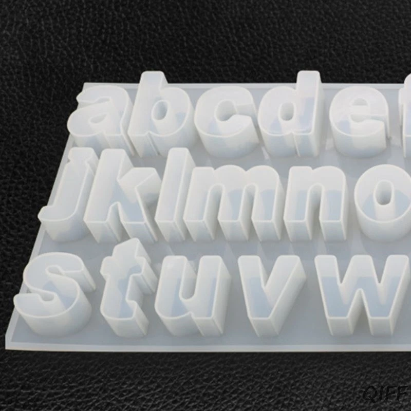 Creative DIY Crystal Epoxy Mold Lowercase Letter Molds Jewelry Making Mould
