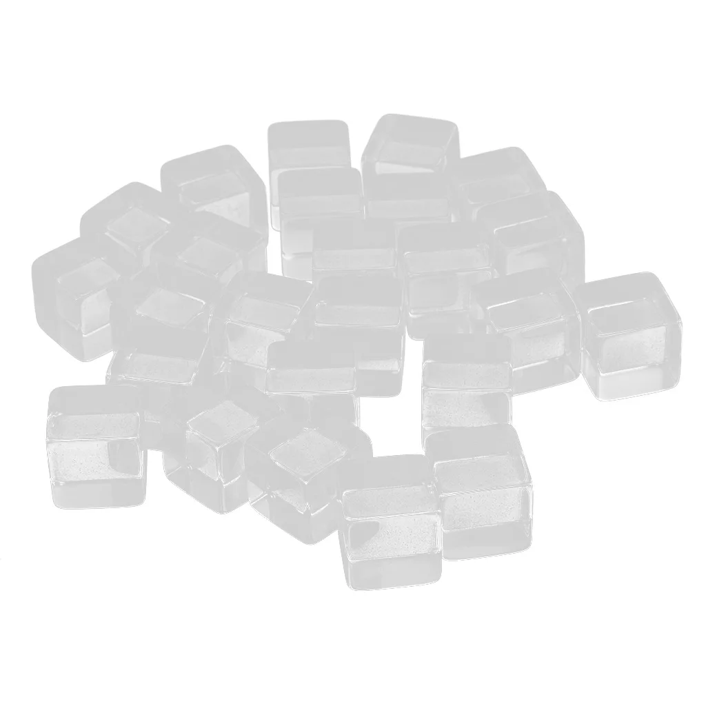 25 Pieces D6 Six Sided Transparent Blank Dices Board Game