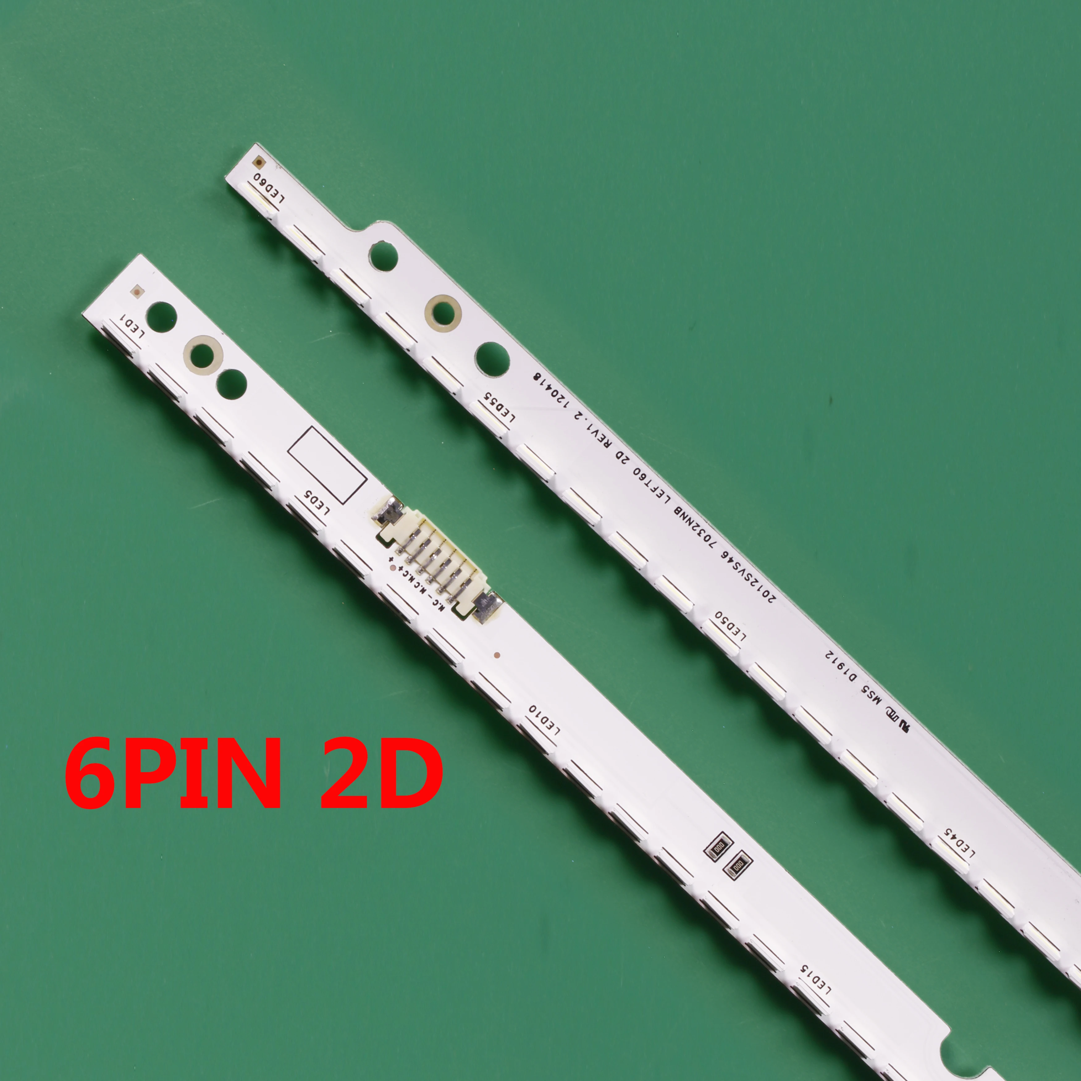 

New 2 PCS/set 60LED 572mm LED backlight strip for Samsung UE46ES5500 SLED 2012SVS46 7032NNB RIGHT60 LEFT60 RIGHT60 2D