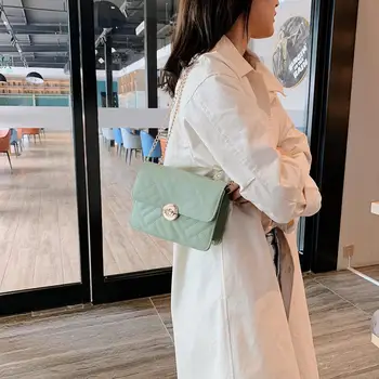 

New Fashion Handbags Classic Delicate Women PU Leather Shoulder Crossbody Bags Small Chain Square Messenger Handbag