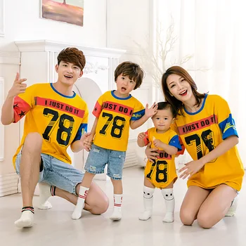 

Parent-child Outfit Short Sleeve Family Lovers T shirt Summer Model Korean Loose Breastfeeding Cotton Kindergarten