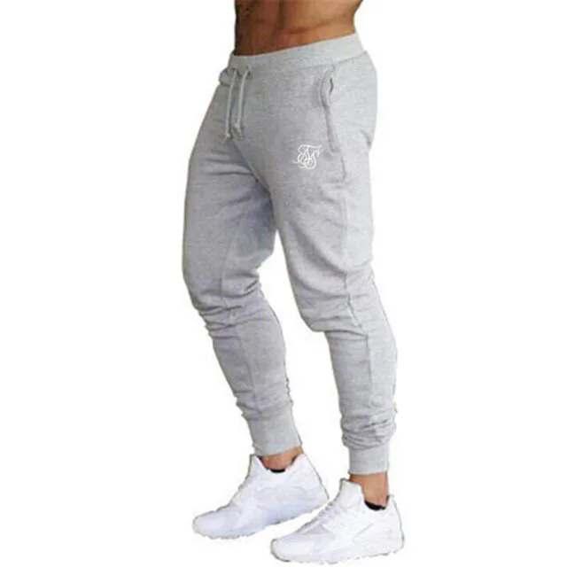 Sik Silk Pantalones deportivos finos estampados para hombre ajustados Fitness Fitness para correr primavera y oto
