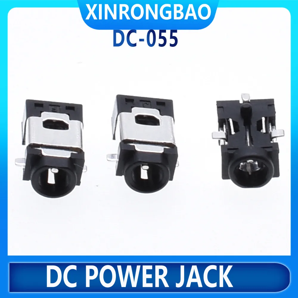 

DC DC-055C power socket three-pin patch 2.5MM caliber 0.7MM pin core 3P superior quality Hot sale Power socket connector DCblack