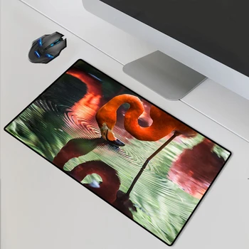 

Yuzuoan Flamingo Game Exclusive Large Game Mouse Pad Black Locking-edge Non-slip Rubber Laptop Desk Mat DIY Custom Picture Size