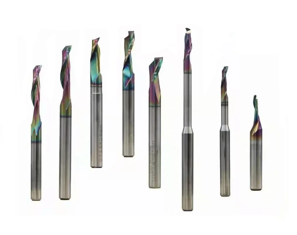 

Single Flute Router Bits One Flute Spiral End Mills Carbide Milling Cutter Spiral Cutter Milling Cutter for Copy Routing Mach