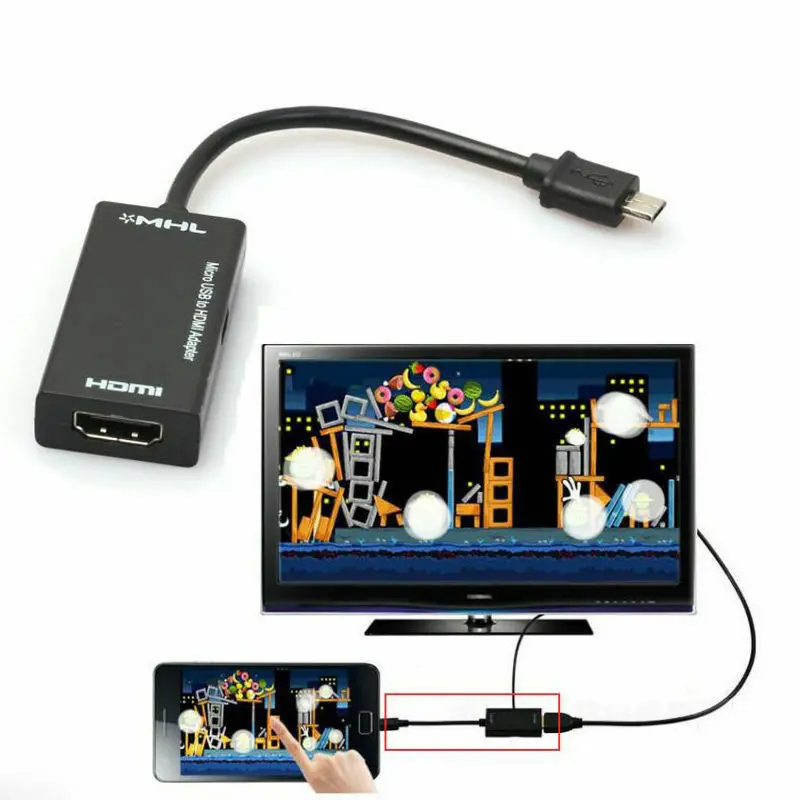 PYMH 17CM 미니 마이크로 USB 2.0 MHL HDMI 1080P TV 어댑터 케이블 삼성 갤럭시 미국