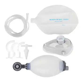 

Manual Resuscitator Silica Gel Adult Ambu Bag Oxygen Tube CPR First Aid kit New