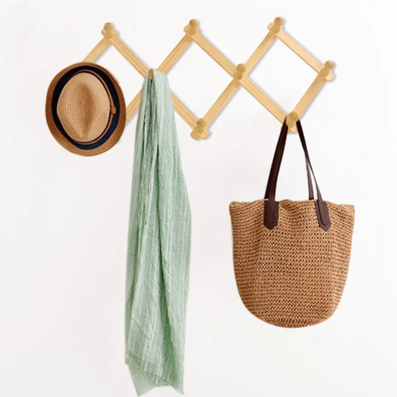Wooden Expanding Clothes Hanger Expandable Coat Rack Holder Shelf Hat