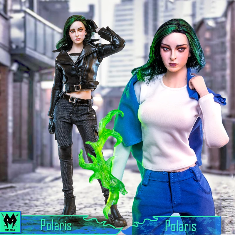 1/6 The GIFTED Polaris Emma Dumont Green Hair Head Sculpt For 12" Female Figure 